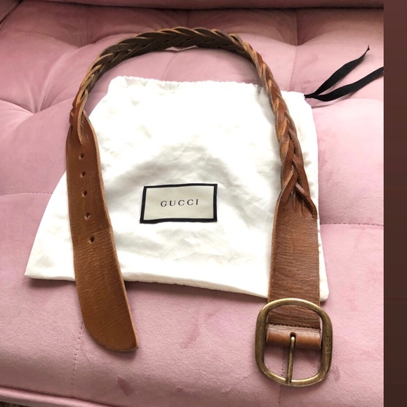 gucci braided belt